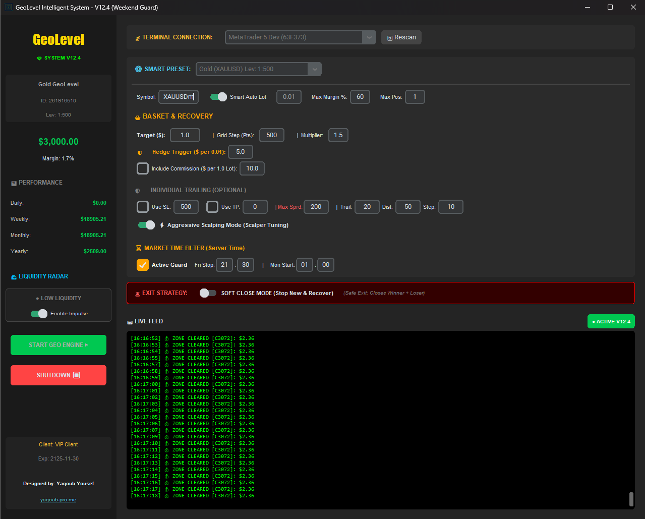 GeoLevel Intelligent System UI